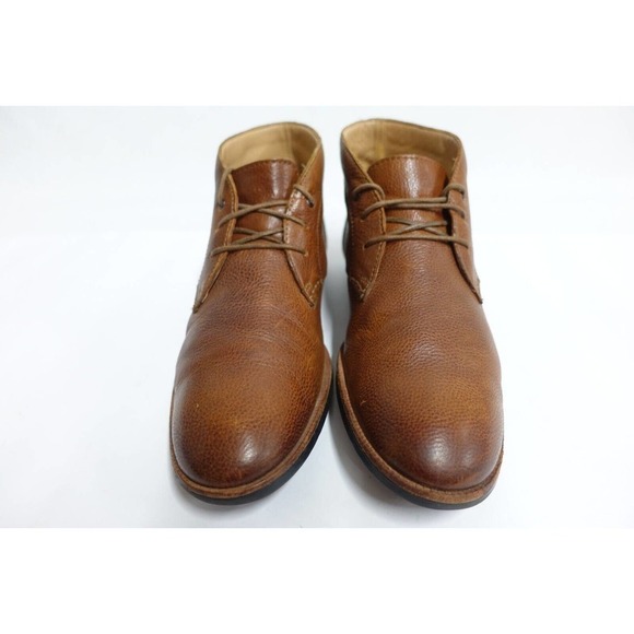 CLARKS Men Chukka Boots 3-Eye Leather Brown Sz 10 M Medium Ankle - Picture 2 of 10